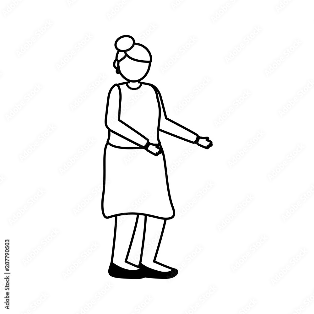 Grandmother cartoon vector design Grandmother cartoon vector design