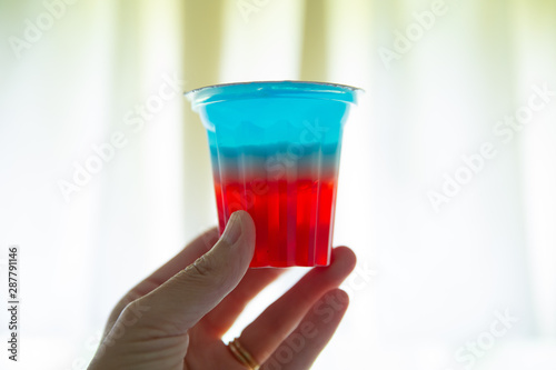 red white and blue gelatin