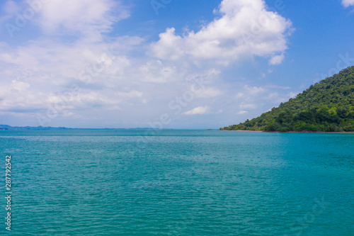 Koh chang with blue sky in summer time, Trat, Thailand.