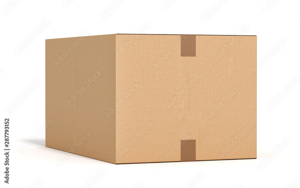 closed cardboard box on white backgroaund 3d rendering closed cardboard box on white backgroaund 3d rendering