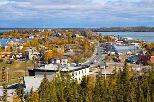 Beautiful City View in Yellowknife, Northwest Territories, Canada photo