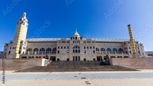 Exterior of the entrance to the Barcelona Olympic Stadium