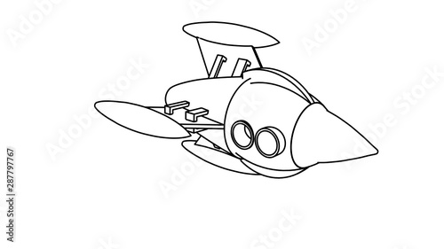 coloring page of scifi