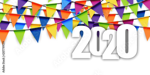 garlands background New Year 2020