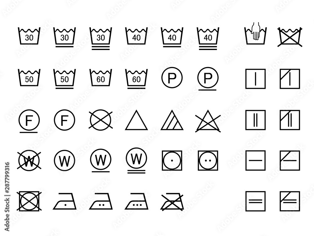 洗濯表示一覧 Stock イラスト Adobe Stock