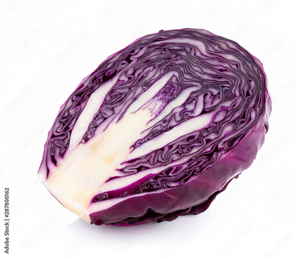 Purple cabbage isolated on white background Purple cabbage isolated on white background