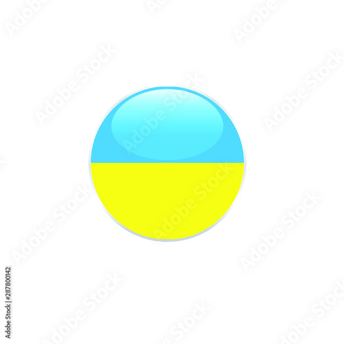 Free Download Ukraine round flag . closy flag of Ukraine - vector button.  - GFXLoad