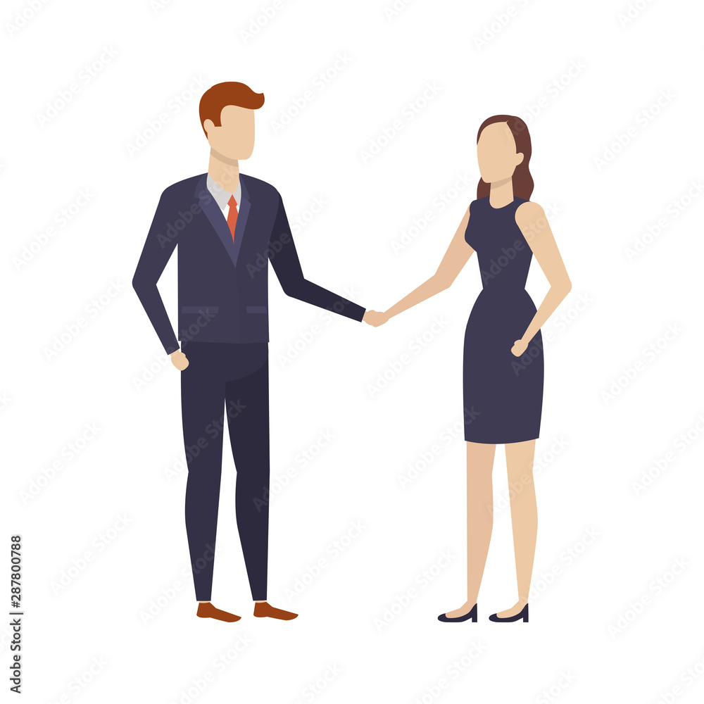 Businessman and businesswoman avatar design