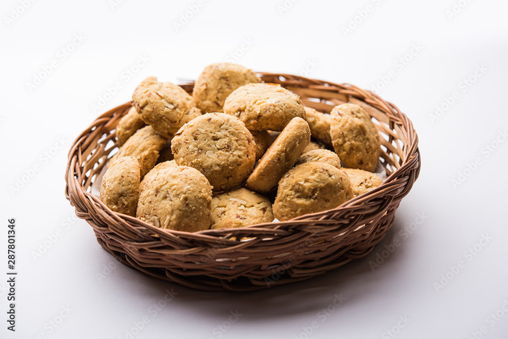 Nan khatai or Nankhatai is an authentic Indian sweet and savory eggless cookie loaded with dry fruits Nan khatai or Nankhatai is an authentic Indian sweet and savory eggless cookie loaded with dry fruits