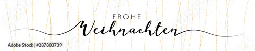 Weihnachtsbanner mit goldenen Linien