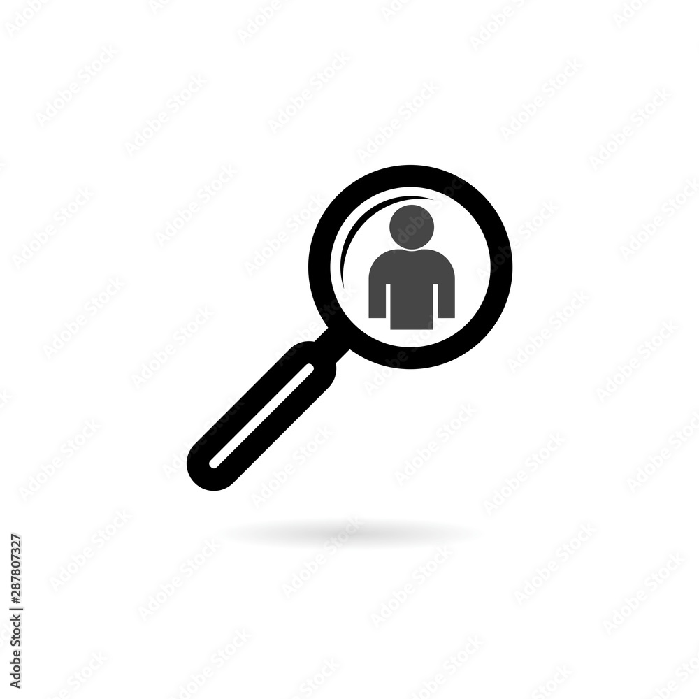 Search icon. Search icon flat illustration for graphic and web design isolated on white background Search icon. Search icon flat illustration for graphic and web design isolated on white background