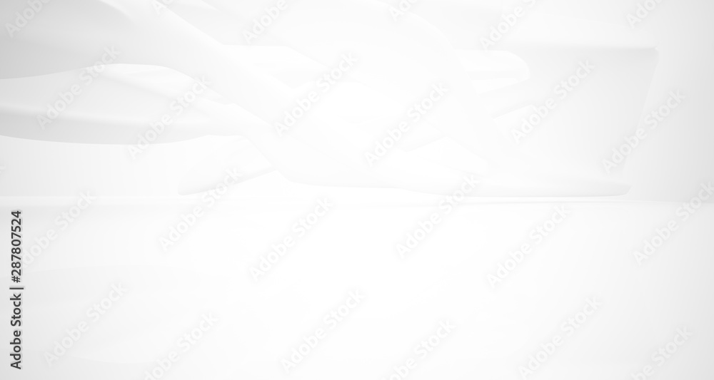 White smooth abstract architectural background. 3D illustration and rendering White smooth abstract architectural background. 3D illustration and rendering
