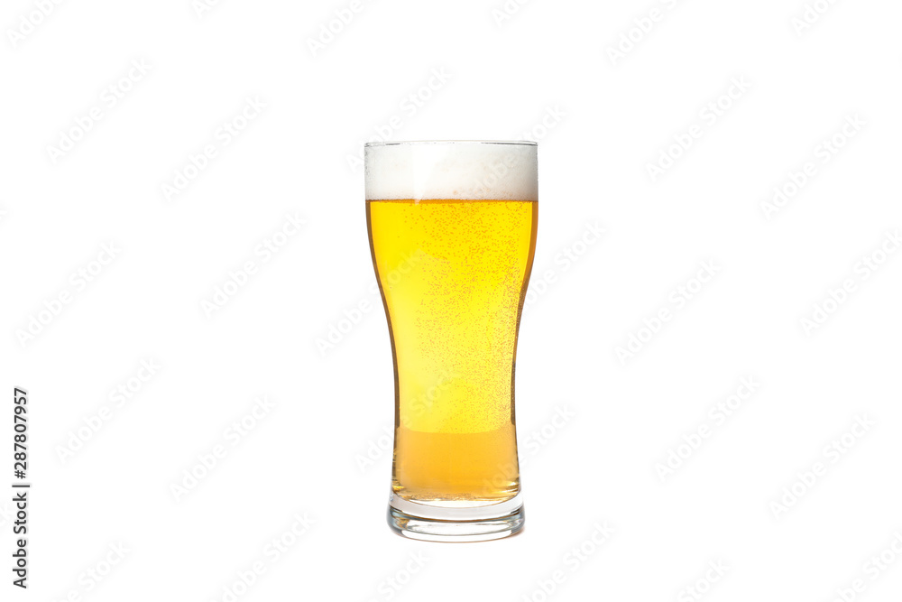 Glass of beer isolated on white background Glass of beer isolated on white background
