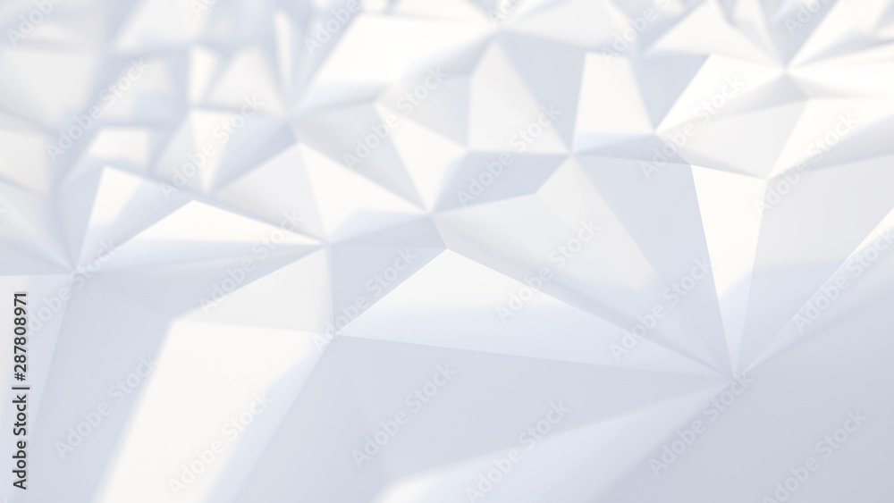 Fototapeta premium White backround. Abstract Illustration. Parametric Low poly triangle