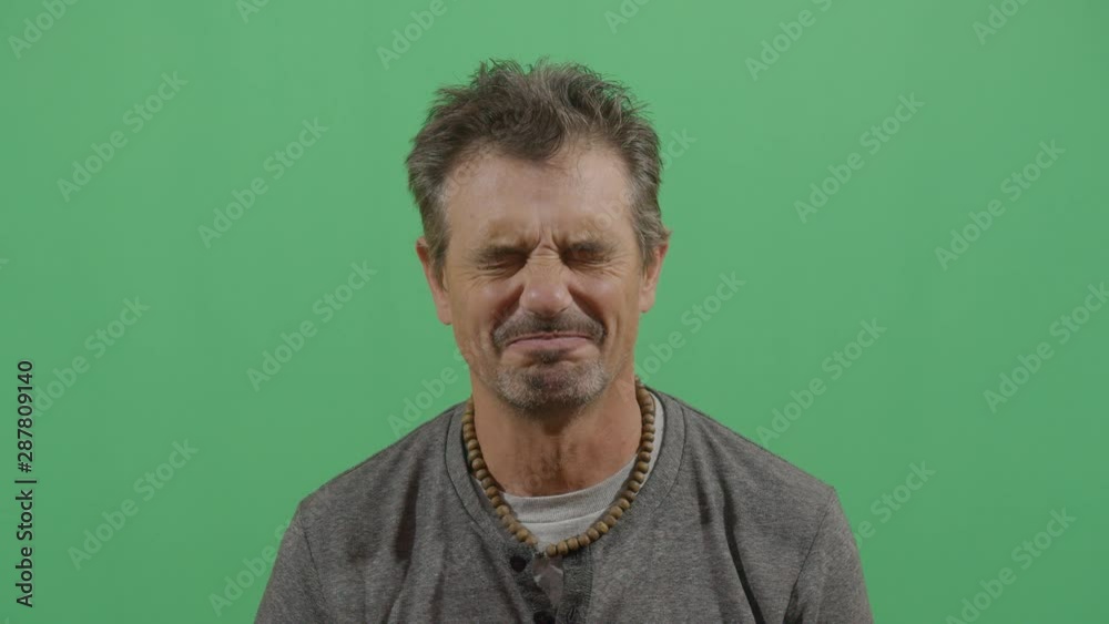 Adult Man Opening And Closing The Eyes Adult Man Opening And Closing The Eyes