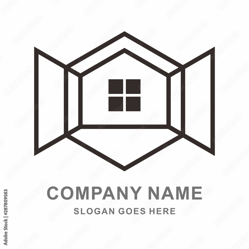 House Building Shape Architecture Business Company Vector Logo Design House Building Shape Architecture Business Company Vector Logo Design