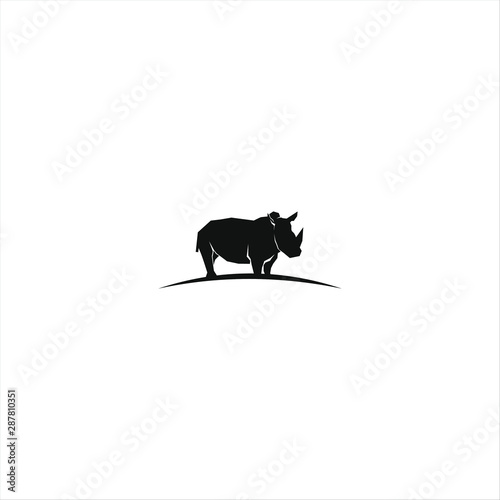 Rhino silhouette logo design inspiration