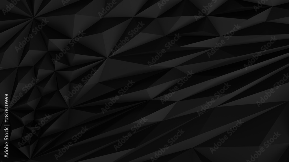 Obraz premium Black abstract backround. Low poly