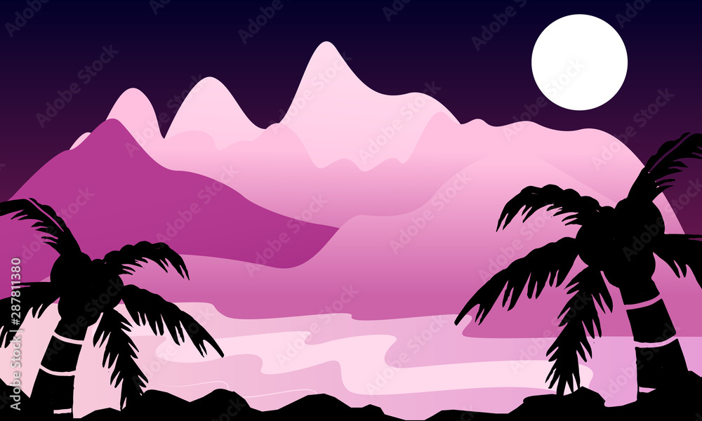 A night landscape background