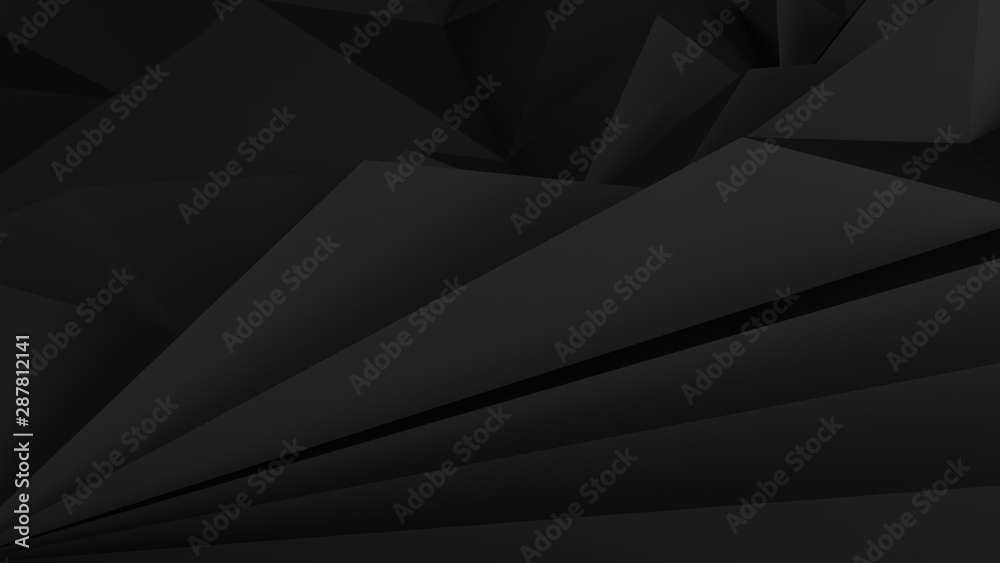 Obraz Low poly Black abstract backround