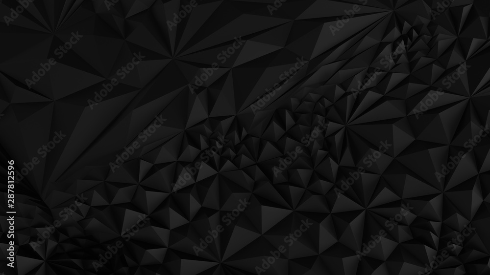 Obraz premium Low poly Black abstract backround