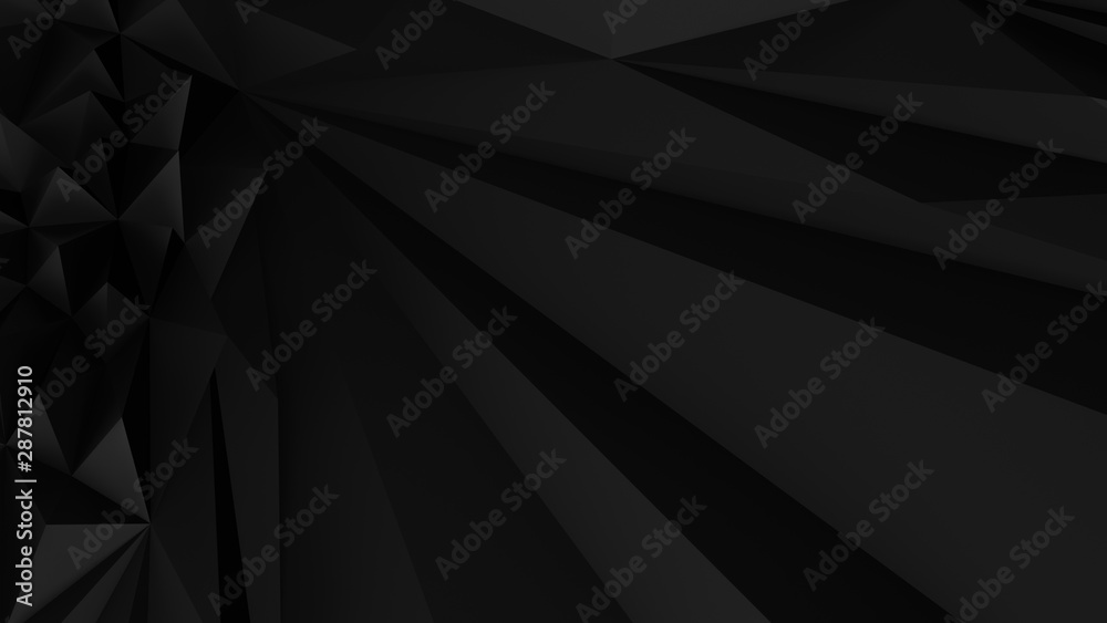 Obraz premium Low poly Black abstract backround