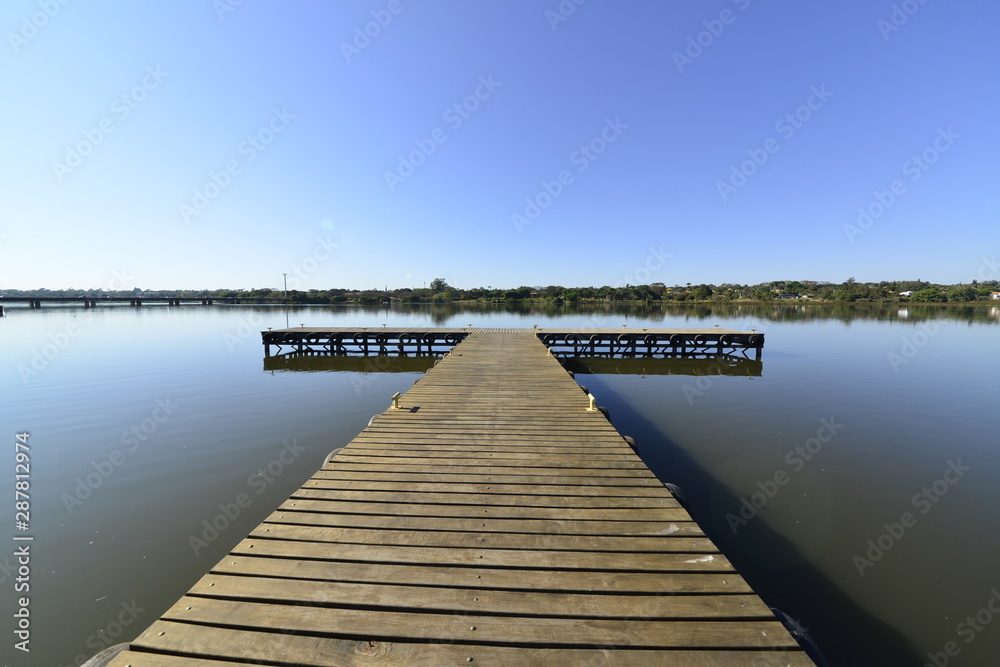 Fototapeta premium A beautiful view of Deck Sul Park in Brasilia, Brazil