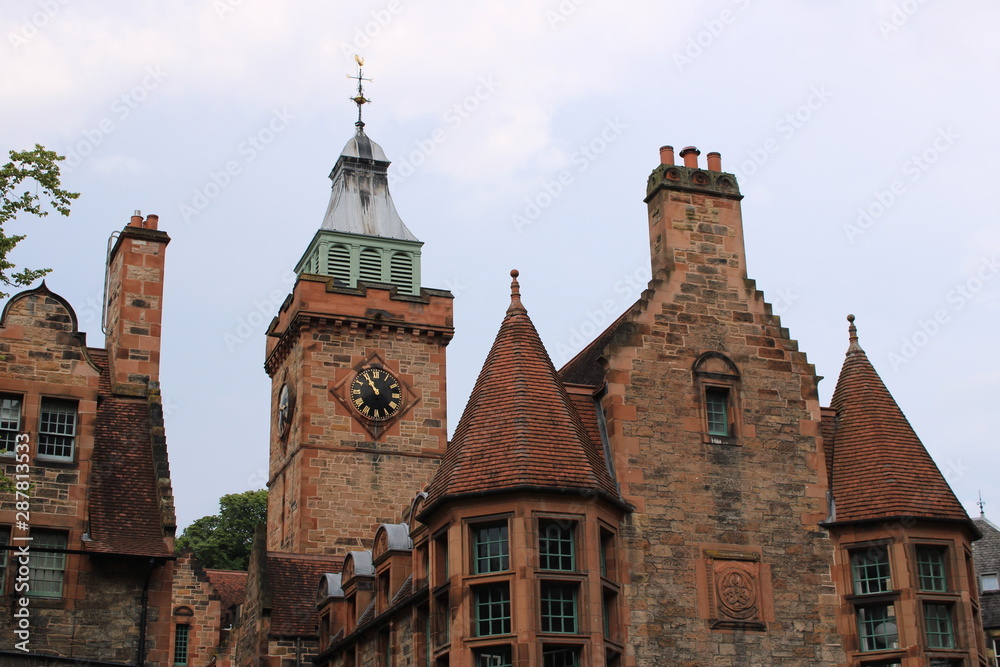 Naklejka premium Well Court, Dean Village, Edinburgh, Scotland