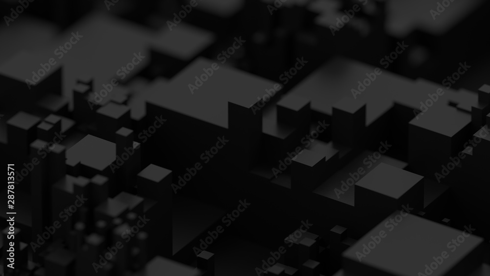 Abstract black background. Voxel background. Data center technology Abstract black background. Voxel background. Data center technology