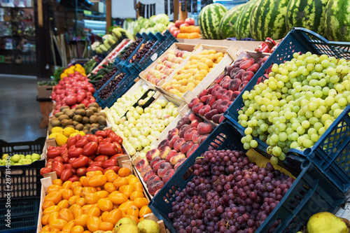 Assortment of fresh fruits ...