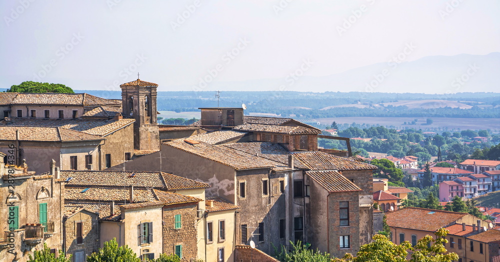 Medieval Italian city on Montefiascone mountain