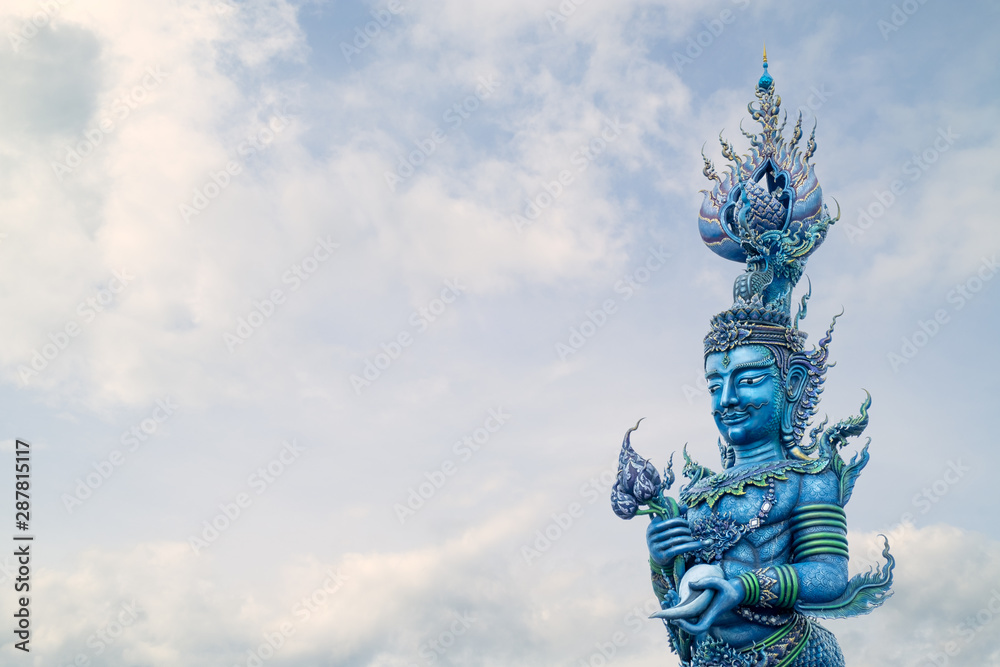 Bright colored Buddhist angel statue Bright colored Buddhist angel statue