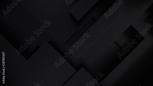 Abstract black cubes background. Concept data technolog