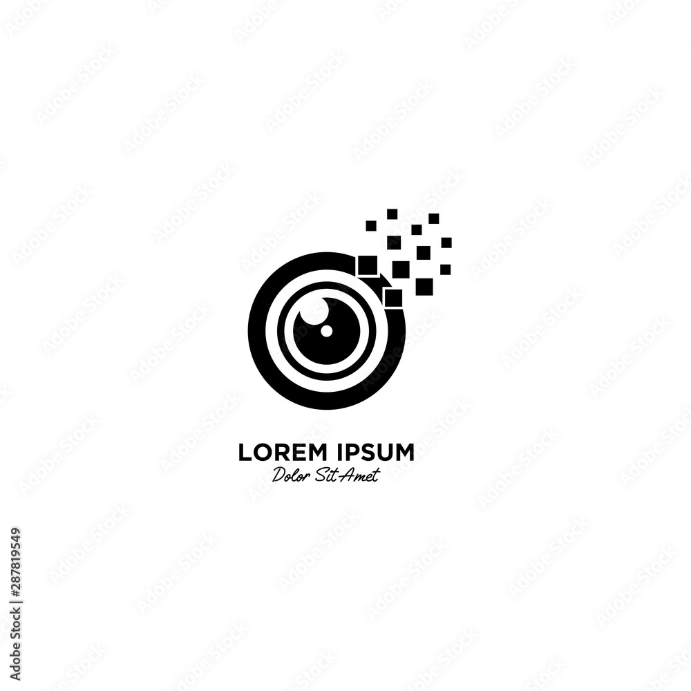 Camera Techno logo vector icon illustration Camera Techno logo vector icon illustration