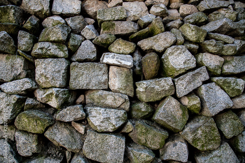 Granite stone wall
