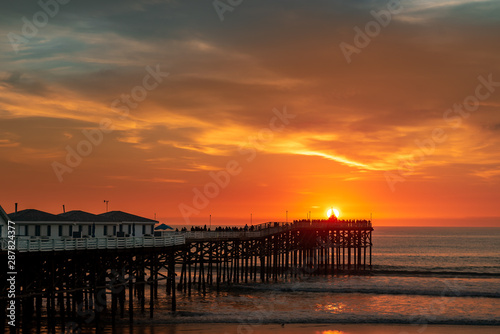 Christmas Sunset on the Pier