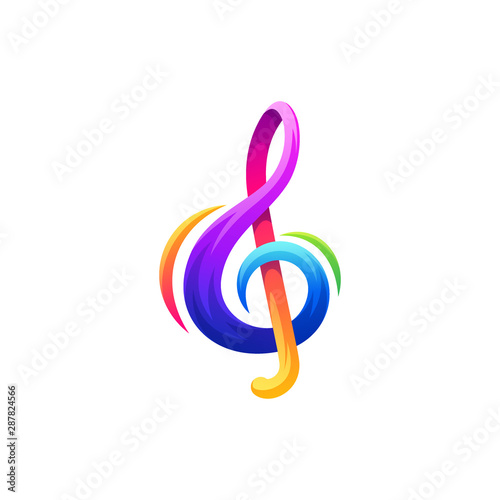 note music logo design vector