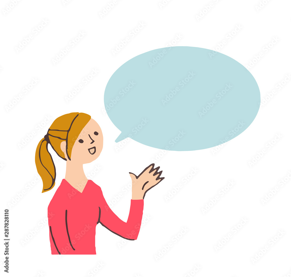 話す女性 話す女性