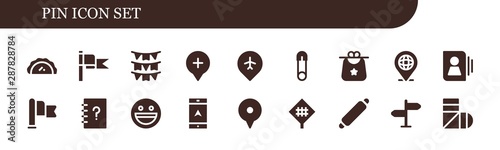 pin icon set