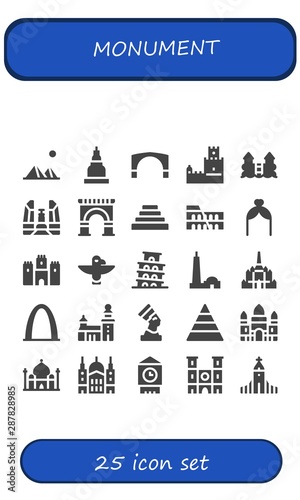 monument icon set