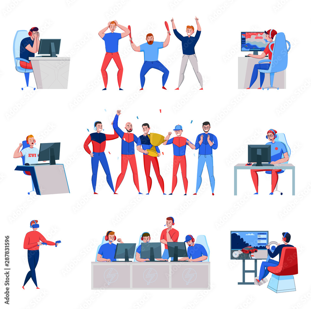 Cyber Sport People Set Cyber Sport People Set