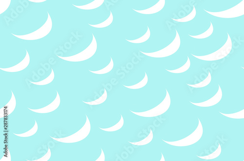 moon seamless pattern pastel blue color
