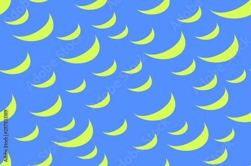 yellow moons on blue background for bedroom line
