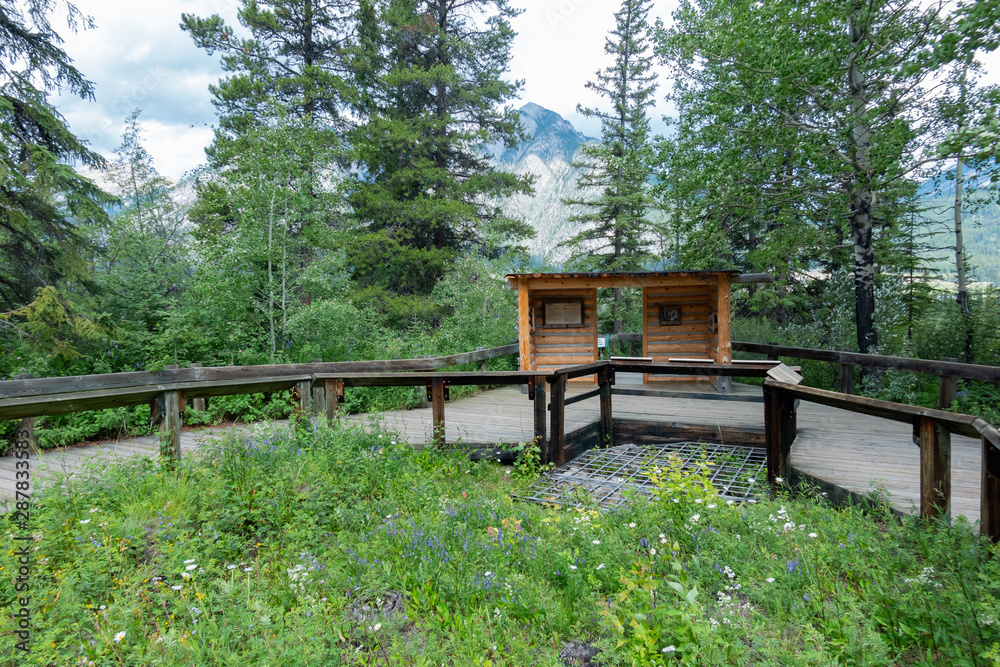 Visitor Center of the Cave and Basin National Historic Site Stock Photo