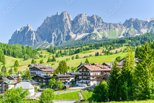 Alpine resort in the Dolomites,Cortina D Ampezzo,South Tyrol,Italy,Europe photo