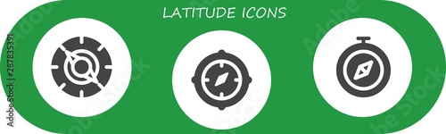 latitude icon set