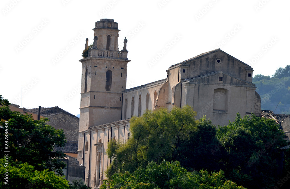 Dome of Ragusa castle, Italy,photo.Religion in Sicily