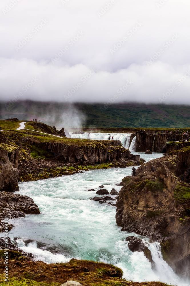 Iceland, Godafoss Waterfall Iceland, Godafoss Waterfall