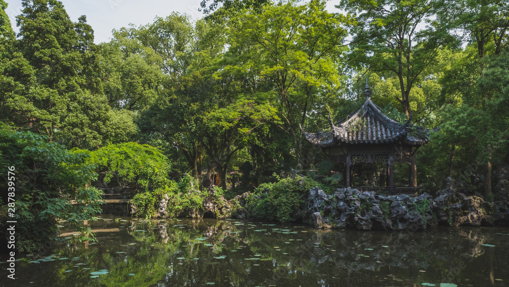 Garden in the old town of Nanxun, Zhejiang, China Garden in the old town of Nanxun, Zhejiang, China