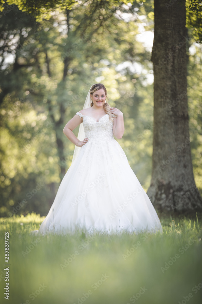 Beautiful bride in white dress